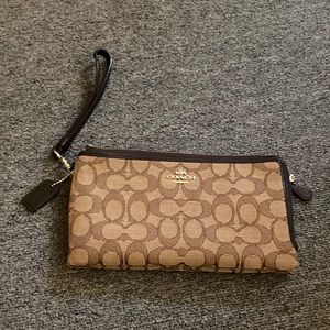 Coach signature wristlet